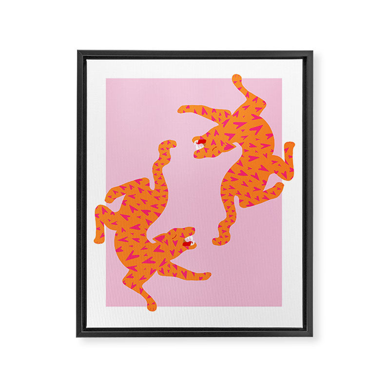 Tiger | Love Heart Print Framed Canvas Print Gallery Image 6