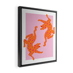 Tiger | Love Heart Print Framed Canvas Print Gallery Image 2