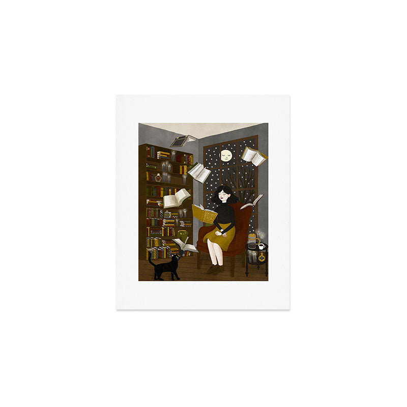floating books Art Print Gallery Image 1