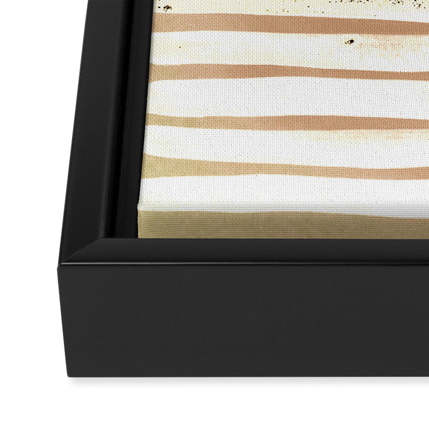 Brown Earth Lines Framed Canvas Print Gallery Image 3
