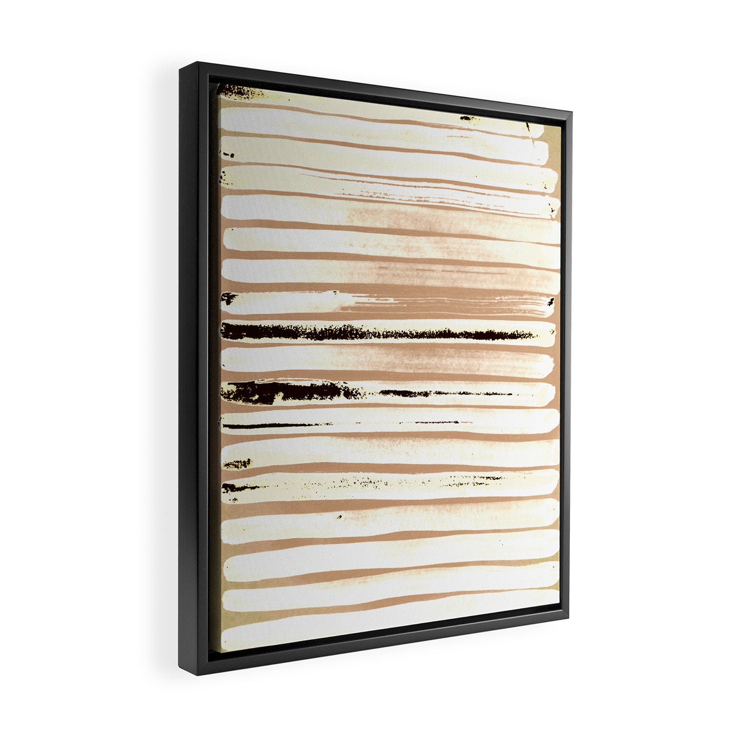 Brown Earth Lines Framed Canvas Print Gallery Image 2