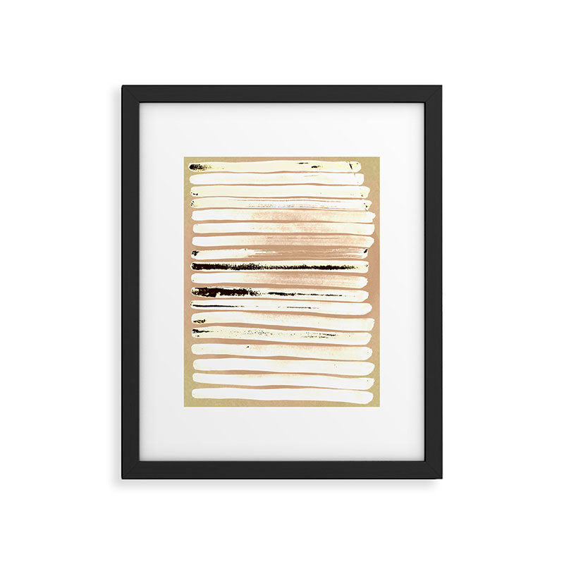 Brown Earth Lines Framed Art Print Gallery Image 5