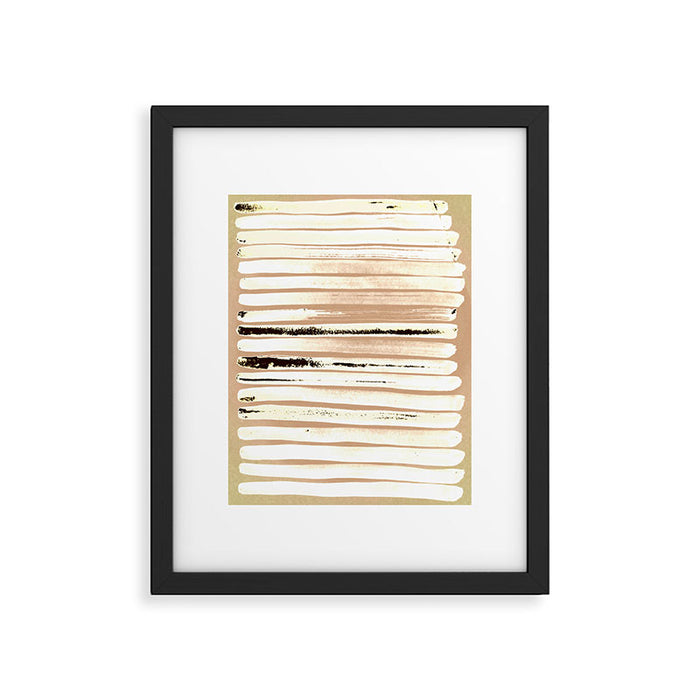 Brown Earth Lines Framed Art Print Gallery Image 1