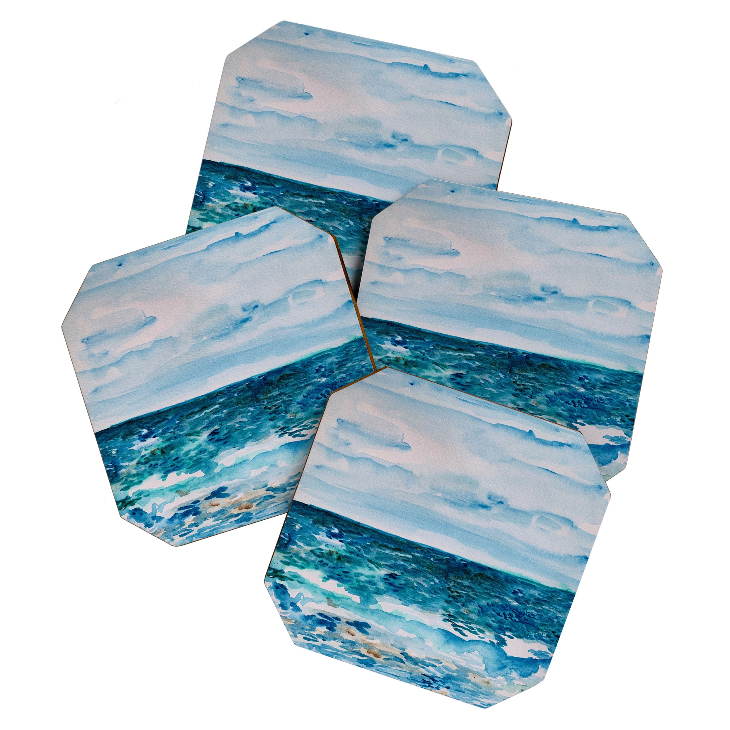 Cabo Beach Mexico Watercolor #1 Coaster Gallery Image 1