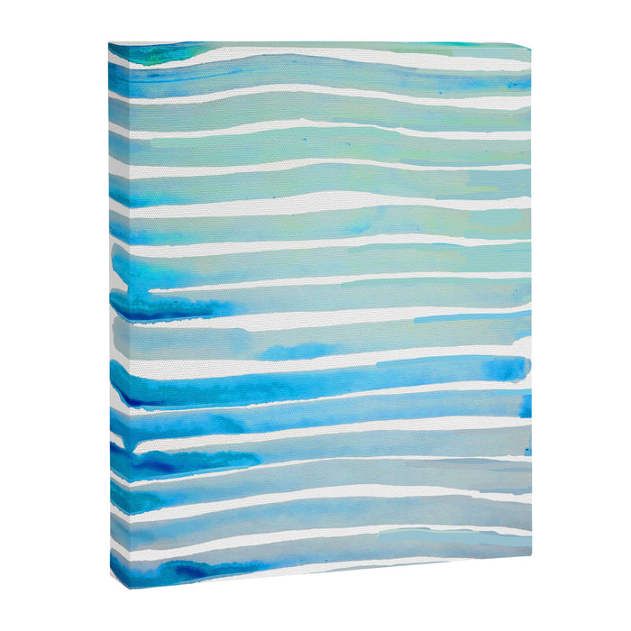 New Year Blue Water Lines Canvas Print Gallery Image 1