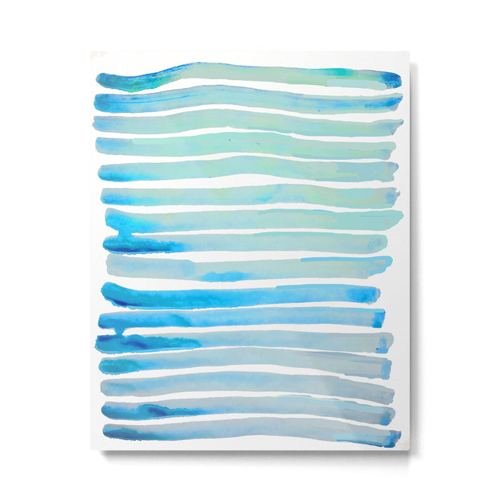 New Year Blue Water Lines Metal Print Gallery Image 1