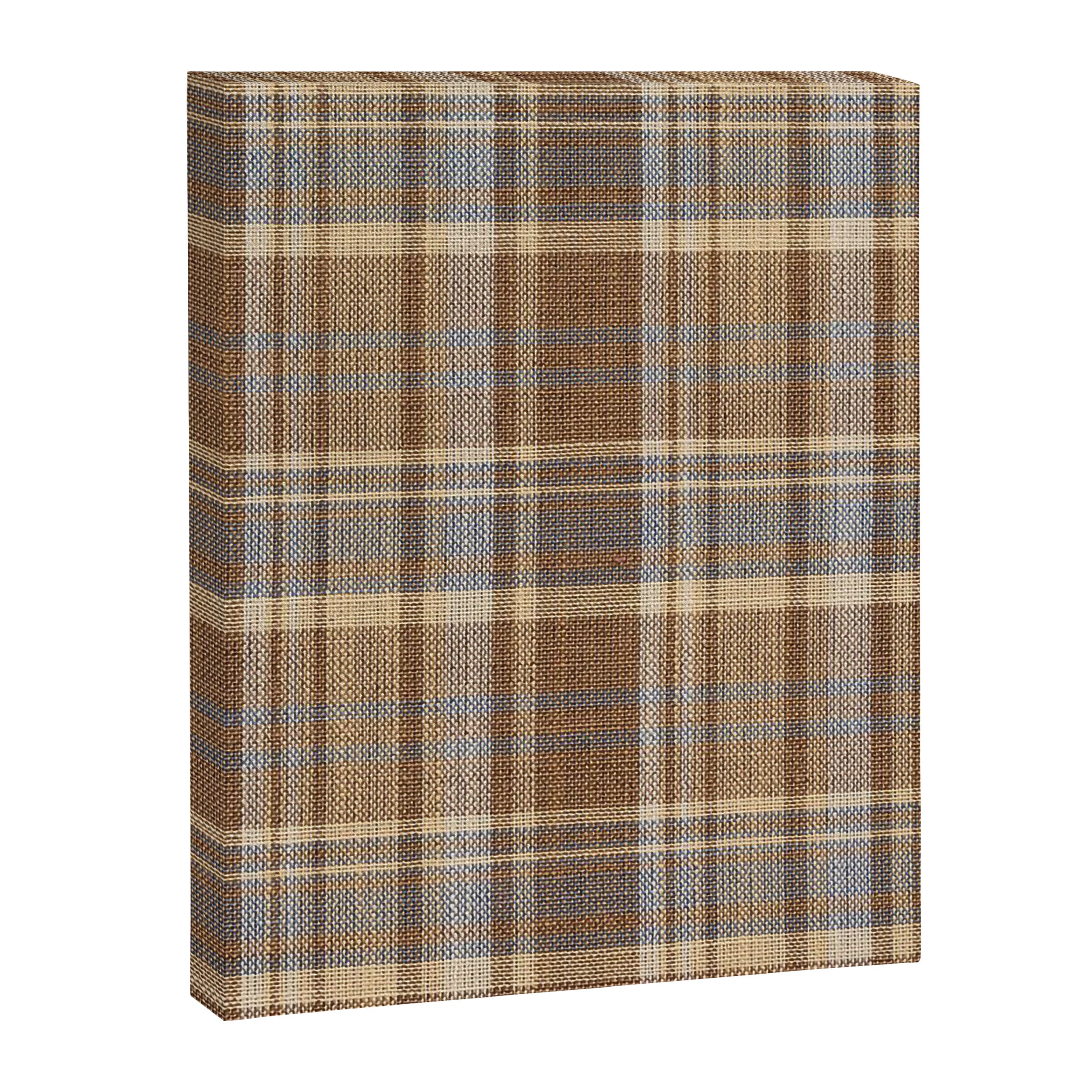 Beige Brown Tartan Plaid Pattern Canvas Print Gallery Image 8