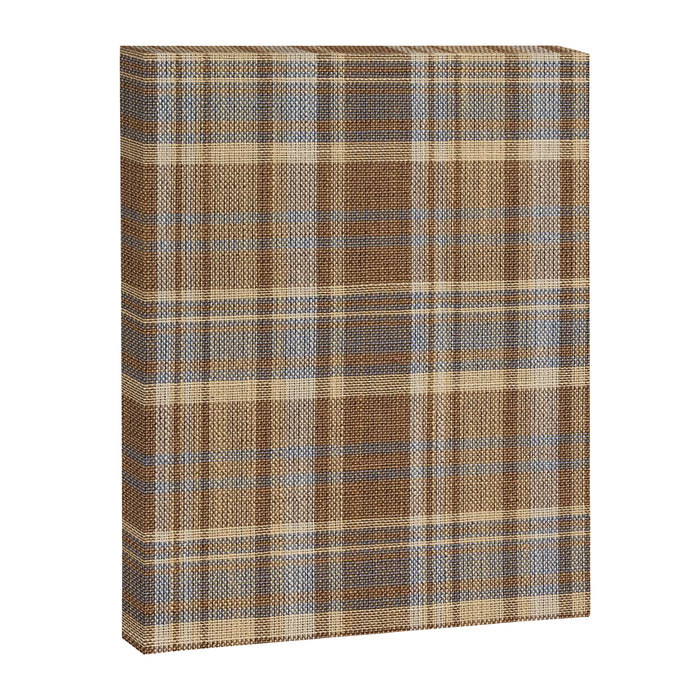 Beige Brown Tartan Plaid Pattern Canvas Print Gallery Image 1