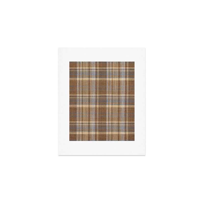 Beige Brown Tartan Plaid Pattern Art Print Gallery Image 1