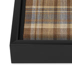 Beige Brown Tartan Plaid Pattern Framed Canvas Print Gallery Image 3
