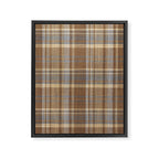 Beige Brown Tartan Plaid Pattern Framed Canvas Print Gallery Image 8