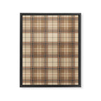 Beige Brown Tartan Plaid Pattern Framed Canvas Print Gallery Image 8