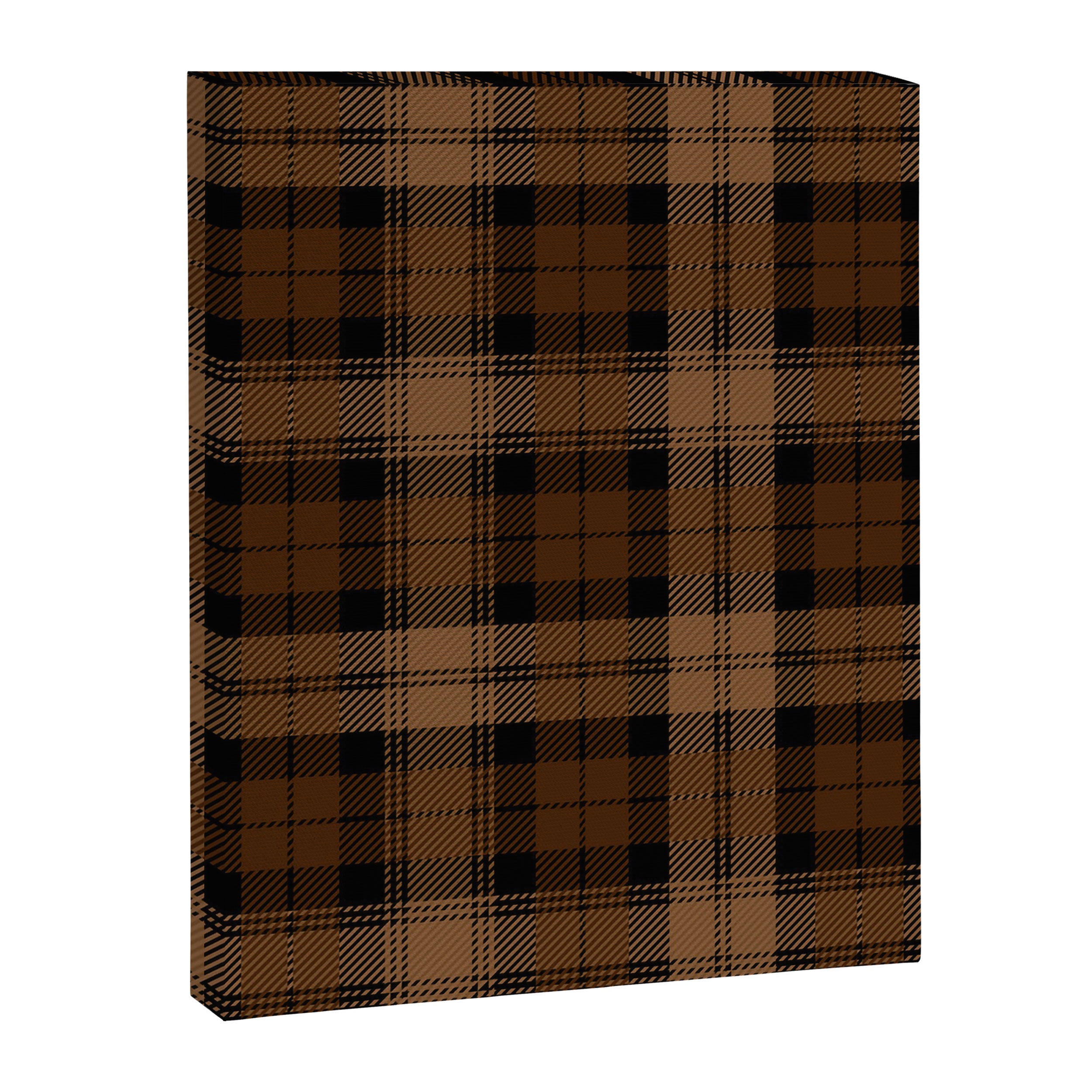 Black Brown Tartan Plaid Scottish Pattern Canvas Print Gallery Image 8