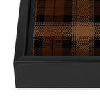 Black Brown Tartan Plaid Scottish Pattern Framed Canvas Print Gallery Image 3