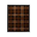 Black Brown Tartan Plaid Scottish Pattern Framed Canvas Print Gallery Image 8