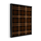 Black Brown Tartan Plaid Scottish Pattern Framed Canvas Print Gallery Image 2