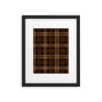 Black Brown Tartan Plaid Scottish Pattern Framed Art Print Gallery Image 6