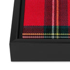 Black Red Tartan Plaid Scottish Pattern Framed Canvas Print Gallery Image 3