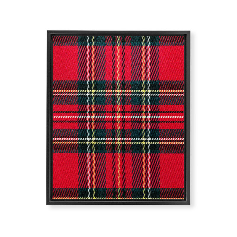 Black Red Tartan Plaid Scottish Pattern Framed Canvas Print Gallery Image 6
