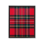 Black Red Tartan Plaid Scottish Pattern Framed Canvas Print Gallery Image 6