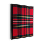 Black Red Tartan Plaid Scottish Pattern Framed Canvas Print Gallery Image 2