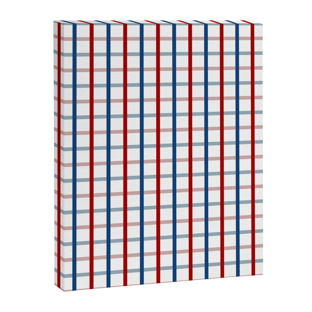 Blue Red Tattersall Plaid Pattern Canvas Print Gallery Image 8
