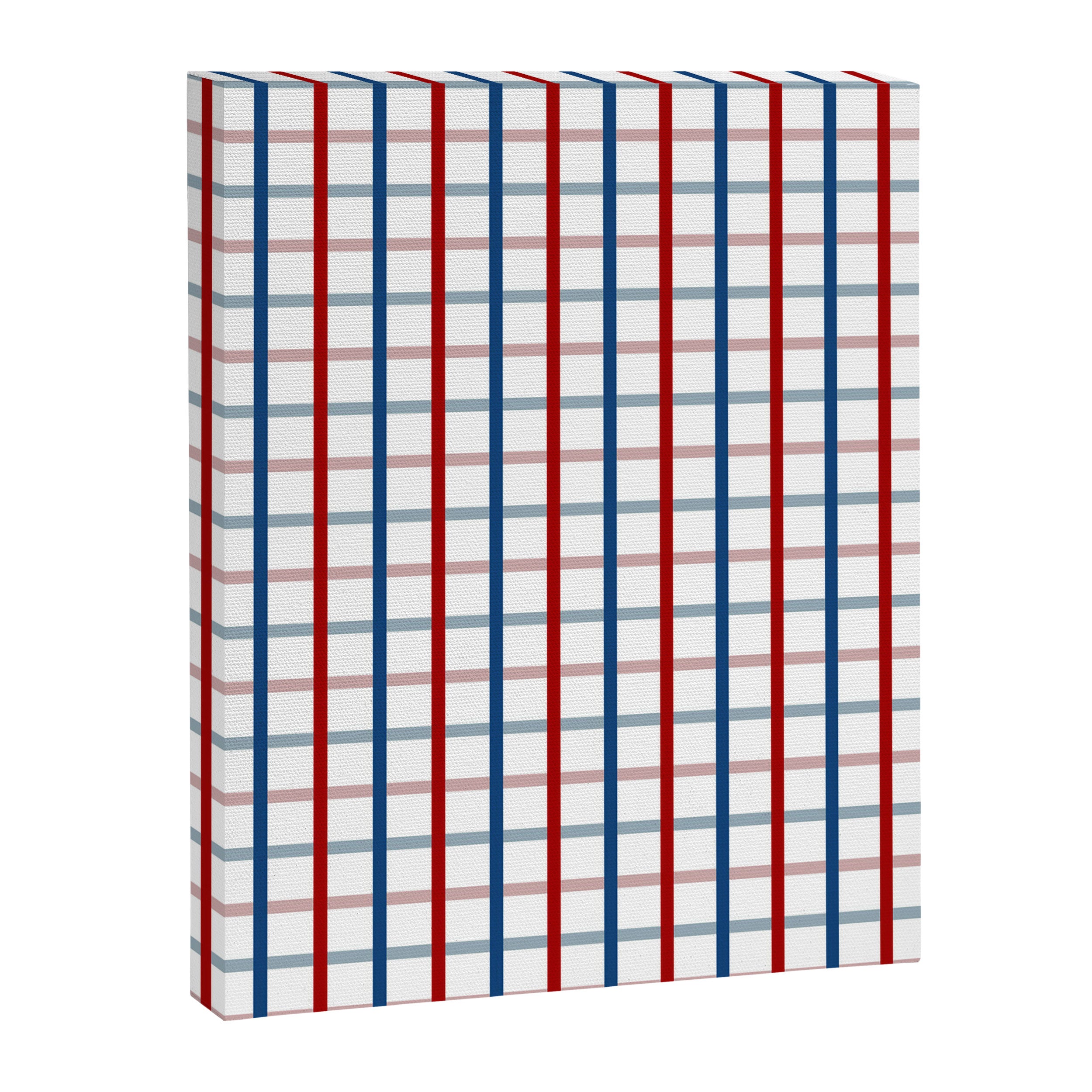 Blue Red Tattersall Plaid Pattern Canvas Print Gallery Image 8