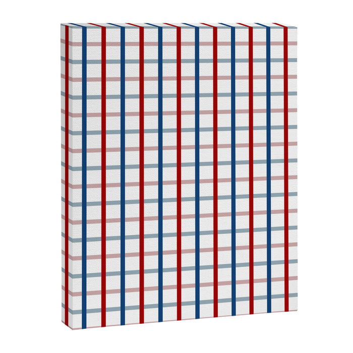 Blue Red Tattersall Plaid Pattern Canvas Print Gallery Image 1