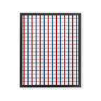 Blue Red Tattersall Plaid Pattern Framed Canvas Print Gallery Image 8