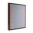 Blue Red Tattersall Plaid Pattern Framed Canvas Print Gallery Image 2