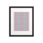 Blue Red Tattersall Plaid Pattern Framed Art Print Gallery Image 6