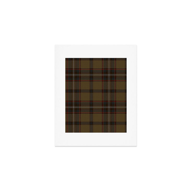 Brown Tartan Plaid Pattern Art Print Gallery Image 1
