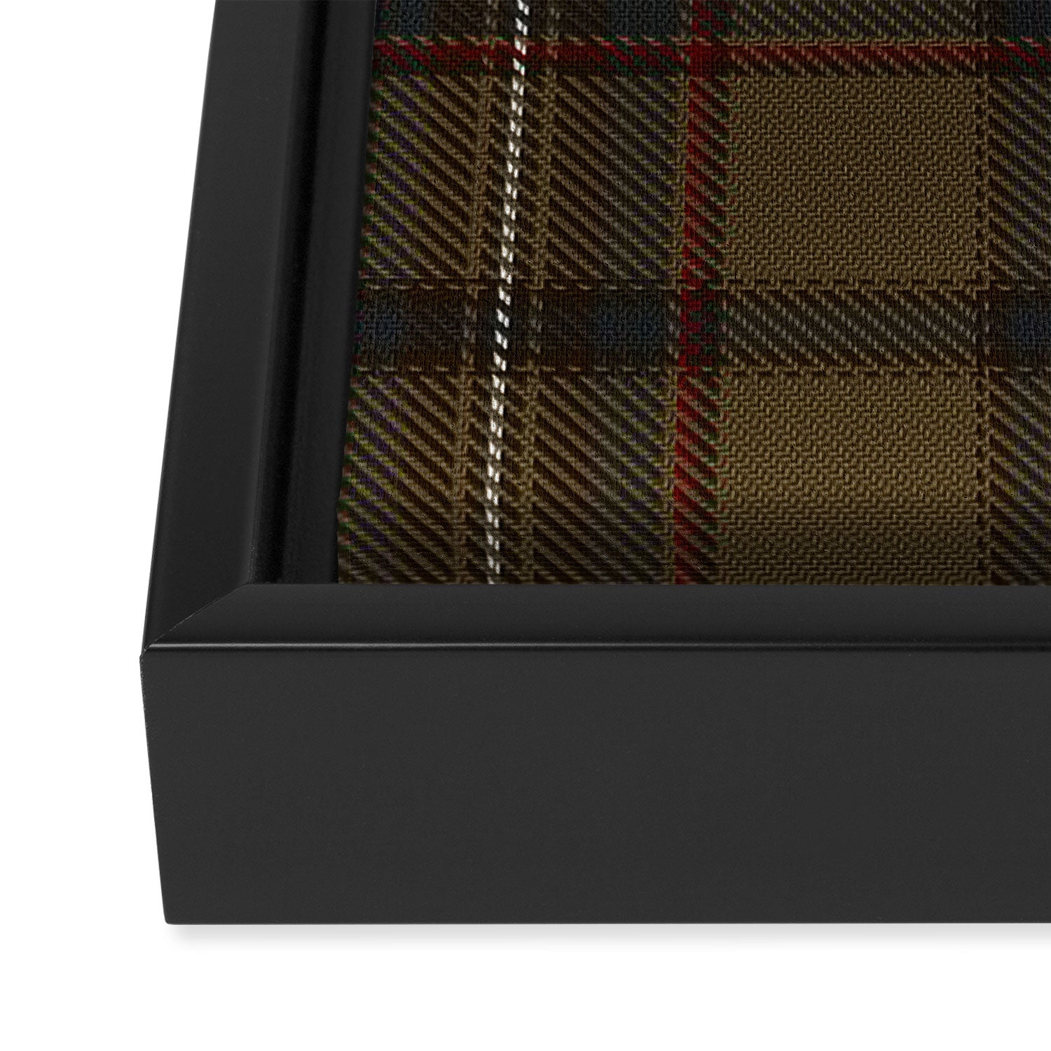 Brown Tartan Plaid Pattern Framed Canvas Print Gallery Image 3