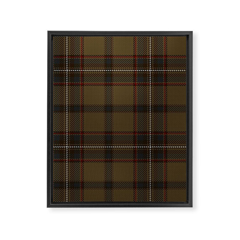 Brown Tartan Plaid Pattern Framed Canvas Print Gallery Image 8