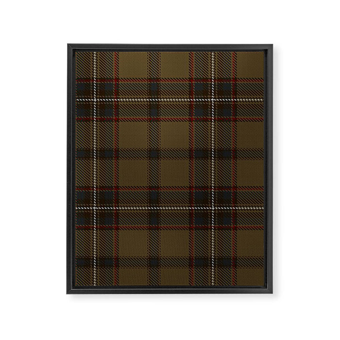 Brown Tartan Plaid Pattern Framed Canvas Print Gallery Image 1