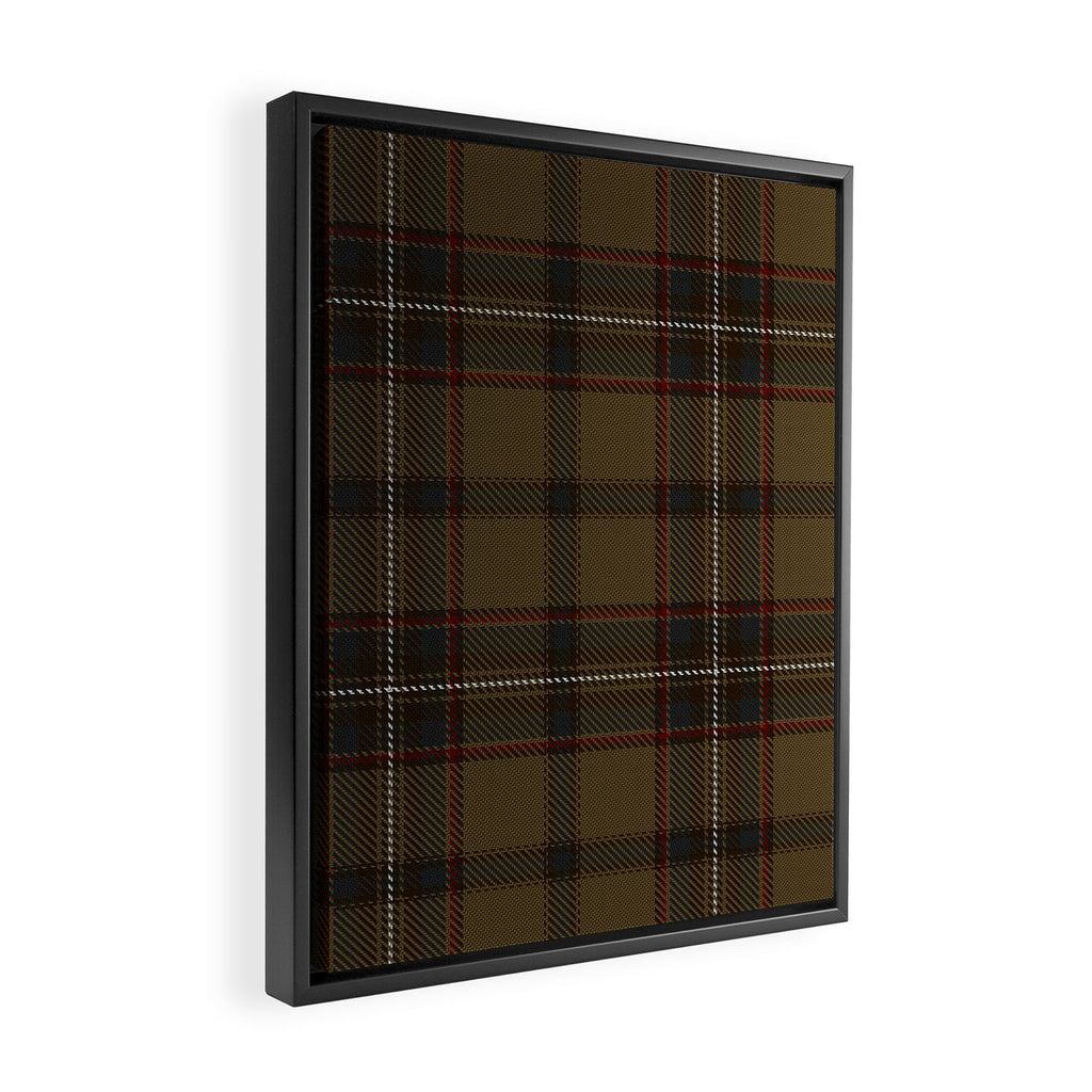 Brown Tartan Plaid Pattern Framed Canvas Print Gallery Image 2
