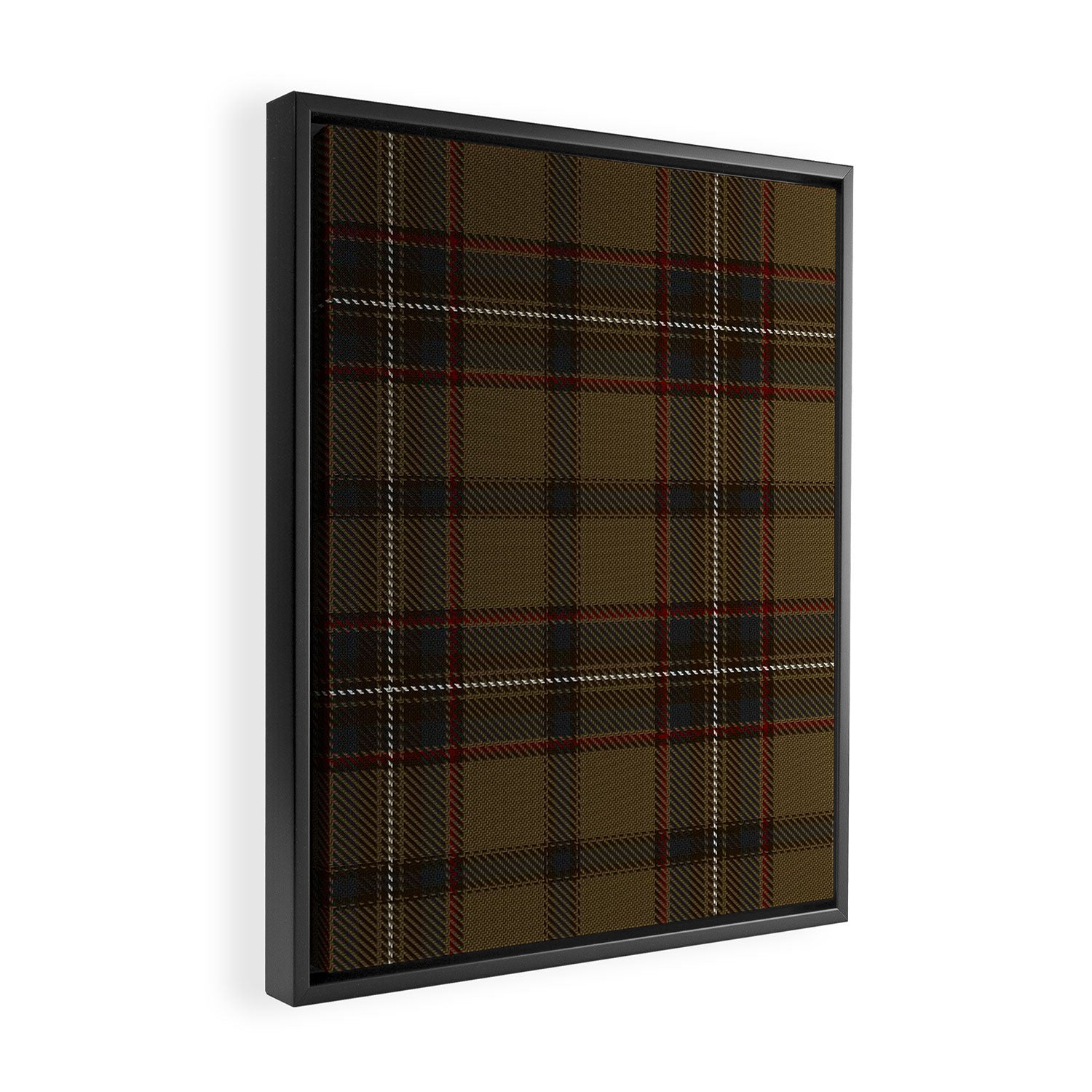 Brown Tartan Plaid Pattern Framed Canvas Print Gallery Image 2