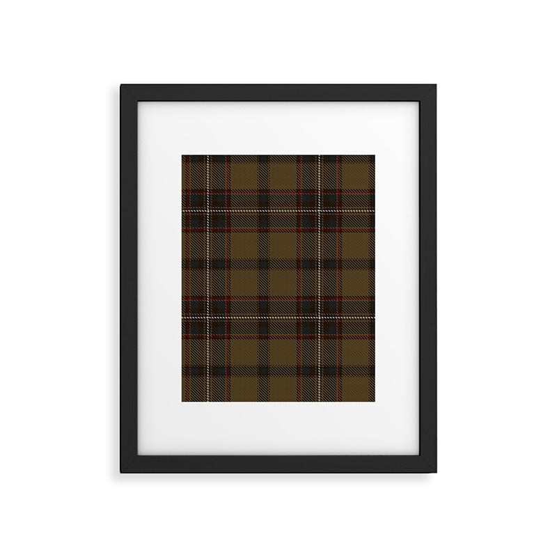 Brown Tartan Plaid Pattern Framed Art Print Gallery Image 6