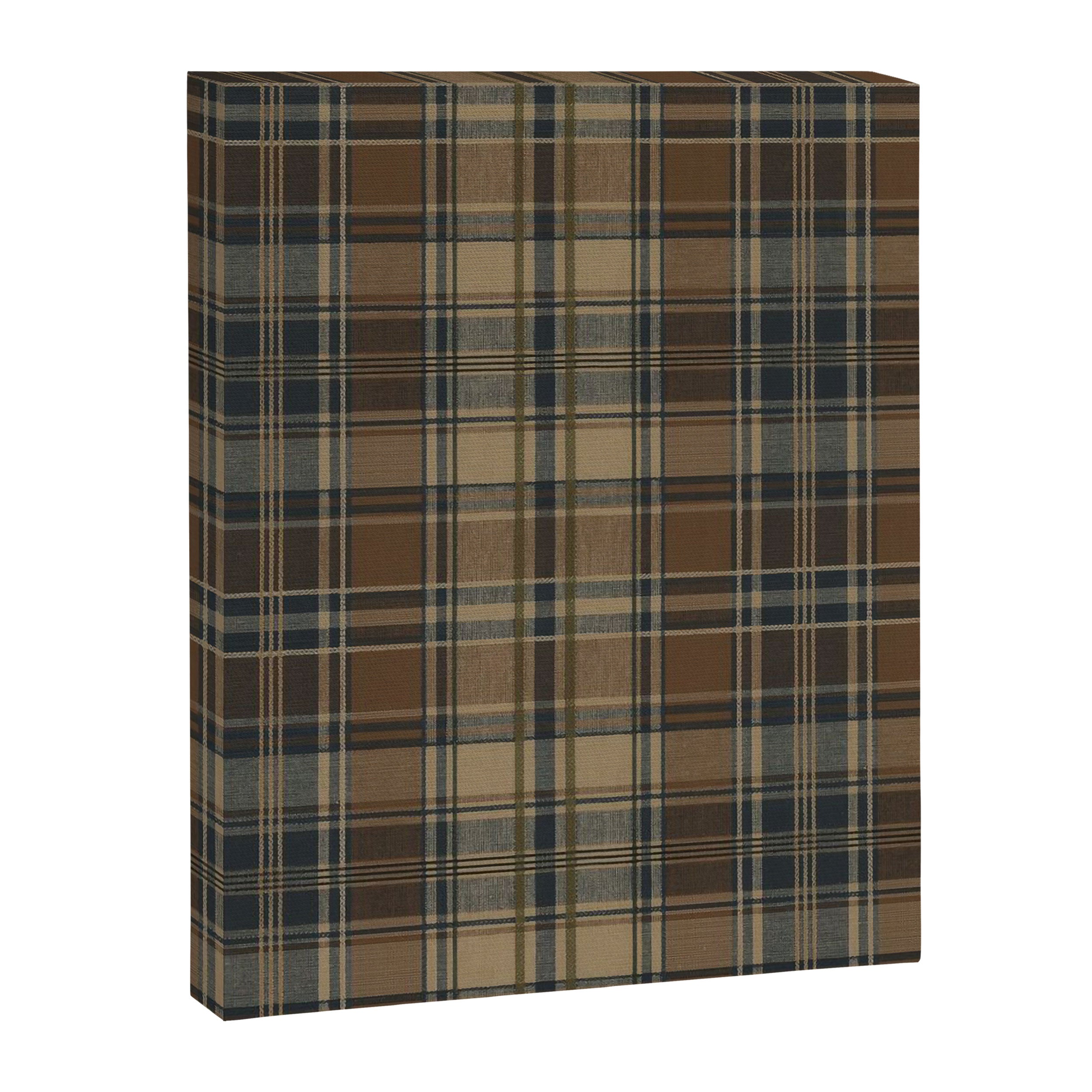 Classical Beige Brown Tartan Plaid Pattern Canvas Print Gallery Image 8