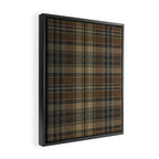 Classical Beige Brown Tartan Plaid Pattern Framed Canvas Print Gallery Image 2