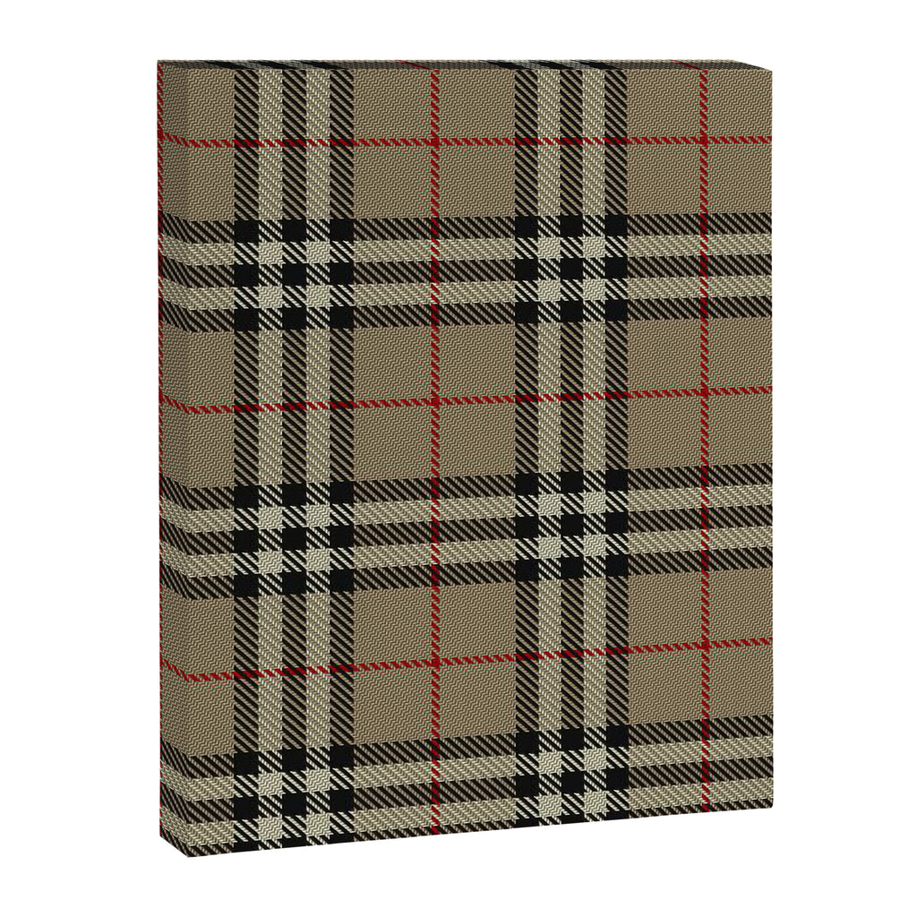 Luxury Beige Tartan Plaid Pattern Canvas Print Gallery Image 8