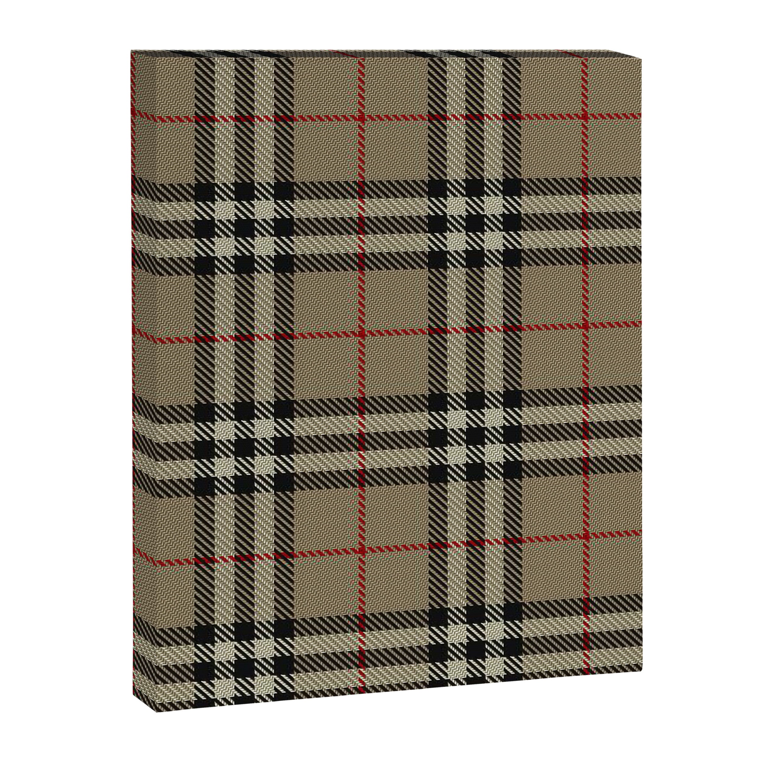 Luxury Beige Tartan Plaid Pattern Canvas Print Gallery Image 8