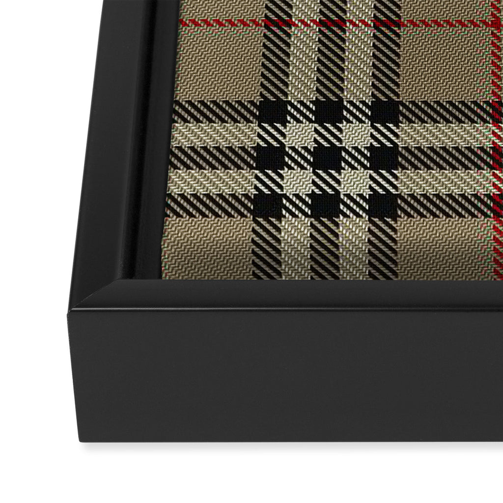 Luxury Beige Tartan Plaid Pattern Framed Canvas Print Gallery Image 3