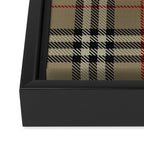 Luxury Beige Tartan Plaid Pattern Framed Canvas Print Gallery Image 3