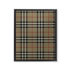 Luxury Beige Tartan Plaid Pattern Framed Canvas Print Gallery Image 8