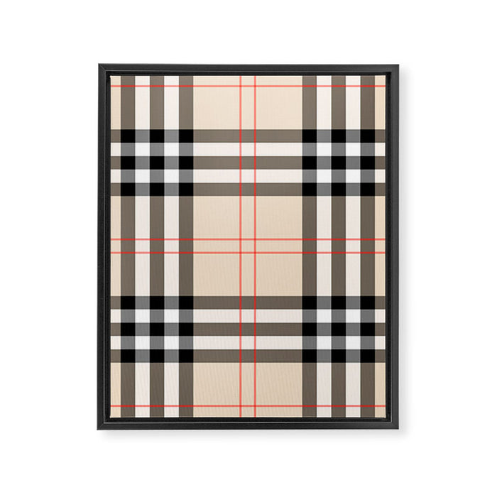 Scottish Cage Luxury Plaid Pattern Framed Canvas Print Gallery Image 1