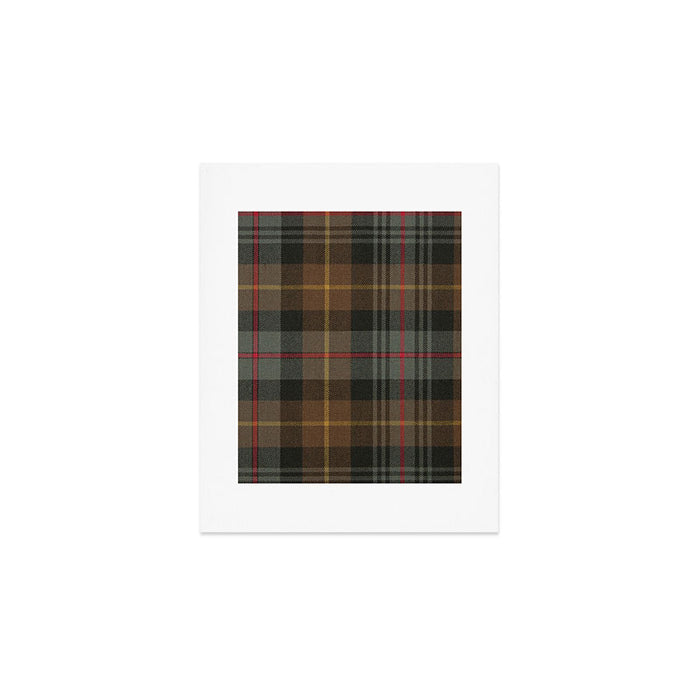 Vintage Brown Gray Tartan Plaid Pattern Art Print Gallery Image 1