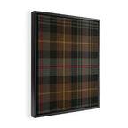 Vintage Brown Gray Tartan Plaid Pattern Framed Canvas Print Gallery Image 2