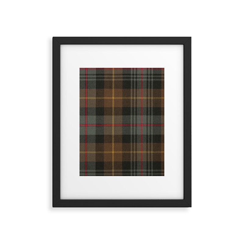 Vintage Brown Gray Tartan Plaid Pattern Framed Art Print Gallery Image 6