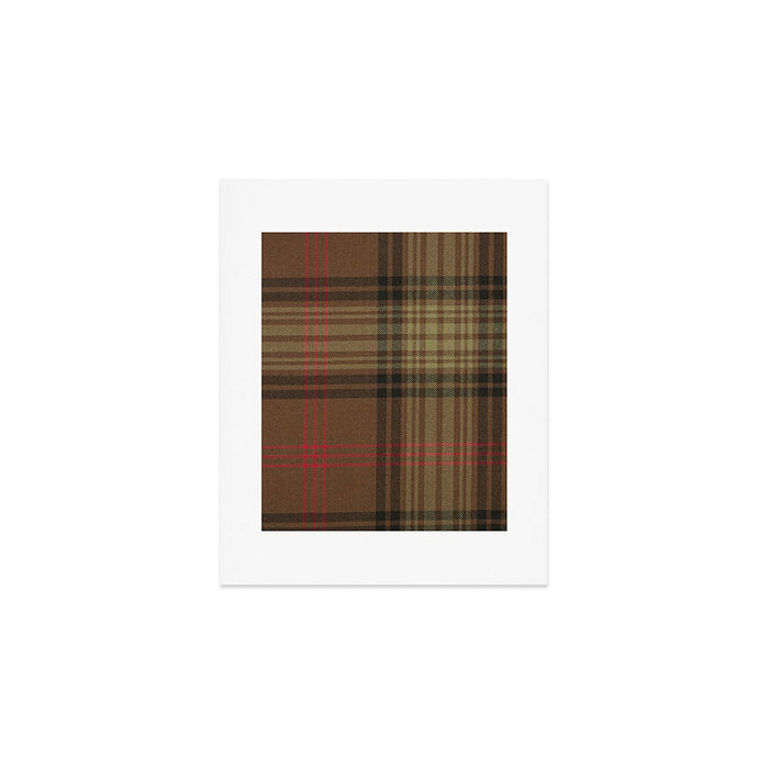 Vintage Brown Tartan Plaid Pattern Art Print Gallery Image 1